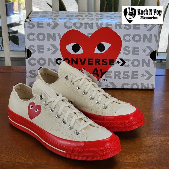 Converse X Comme des Garçons Play Chuck 70 Ox Canvas A01796C Sizes 6 - 8 Women's - Picture 1 of 14